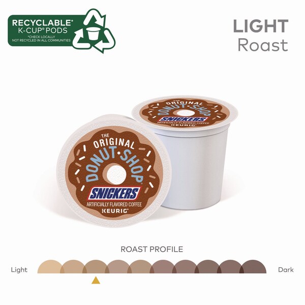 The Original Donut Shop SNICKERS Flavored Coffee K-Cups, 48PK - 5000373541