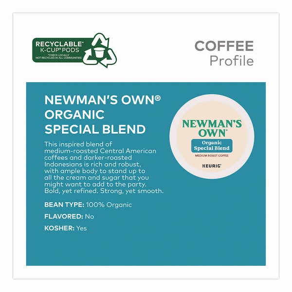 Newmans Own Organics Special Blend Coffee K-Cups, 48PK - 5000373977