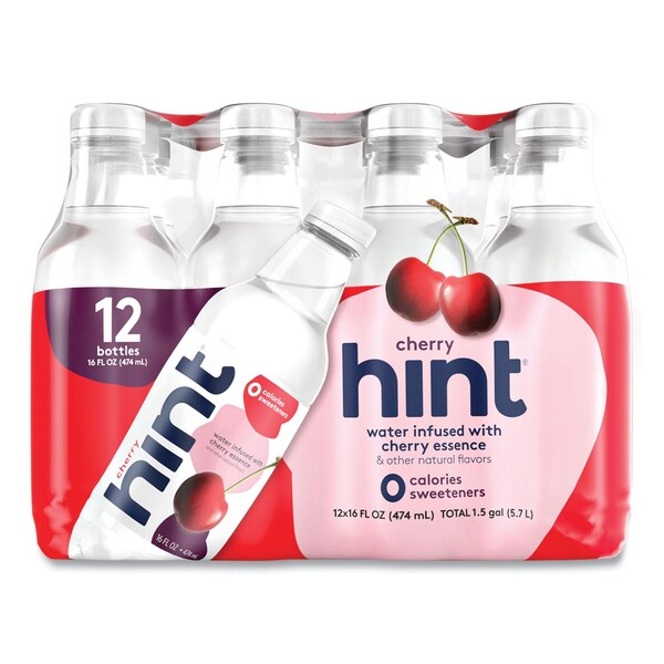 Hint Flavored Water, Cherry, 16 oz Bottle, 12PK - HNT00157