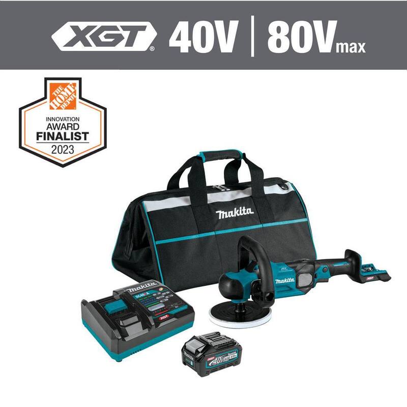 Kit de Pulidor Inalámbrico Brushless Makita 40V máx XGT de 7 pulgadas, 4.0Ah - GVP01M1