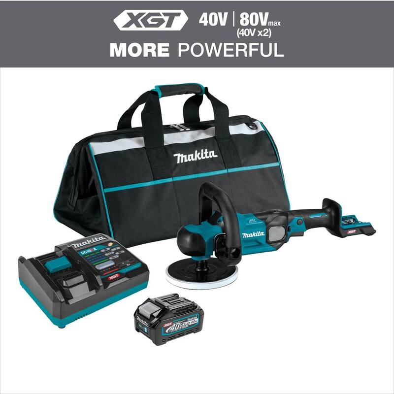 Kit de Pulidor Inalámbrico Brushless Makita 40V máx XGT de 7 pulgadas, 4.0Ah - GVP01M1