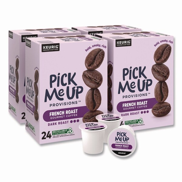 Pick Me Up Provisions French Roast Coffee K-Cups, 96PK - 52966CT