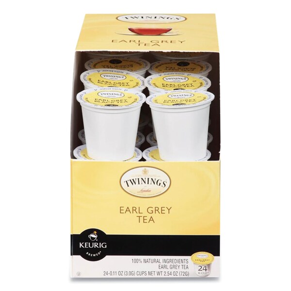 Twinings Tea K-Cups, Earl Grey, 0.11 oz K-Cups, 24PK - TNA85783