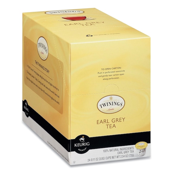 Twinings Tea K-Cups, Earl Grey, 0.11 oz K-Cups, 24PK - TNA85783