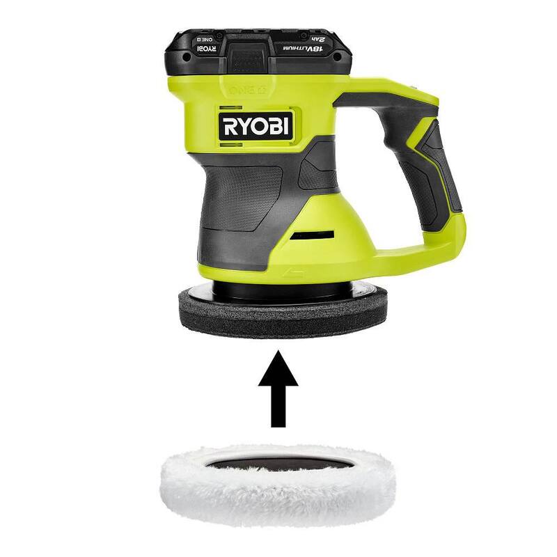 Kit de pulidor inalámbrico de 6 pulgadas y 2 velocidades RYOBI ONE+ 18V con batería de 2.0 Ah y cargador - PCL460K1