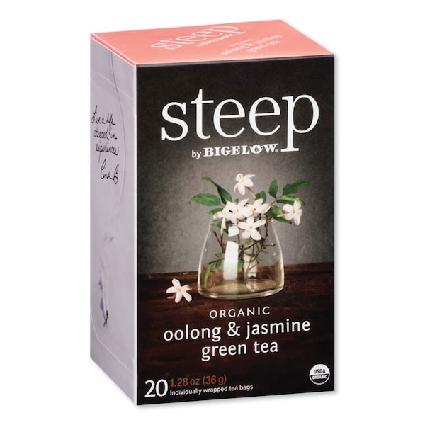 Bigelow Steep Tea, Oolong and Jasmine Green, 0.06 oz Tea Bag, 20PK - RCB17714