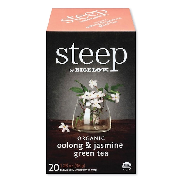 Bigelow Steep Tea, Oolong and Jasmine Green, 0.06 oz Tea Bag, 20PK - RCB17714