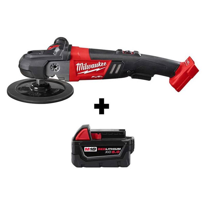 Milwaukee M18 FUEL Pulidora inalámbrica sin escobillas de 18V con batería de 5.0 Ah - 2738-20-48-11-1850