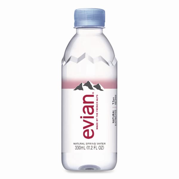 Evian Natural Spring Water, 11.2 oz Bottle, 24PK - EVI11261/11201