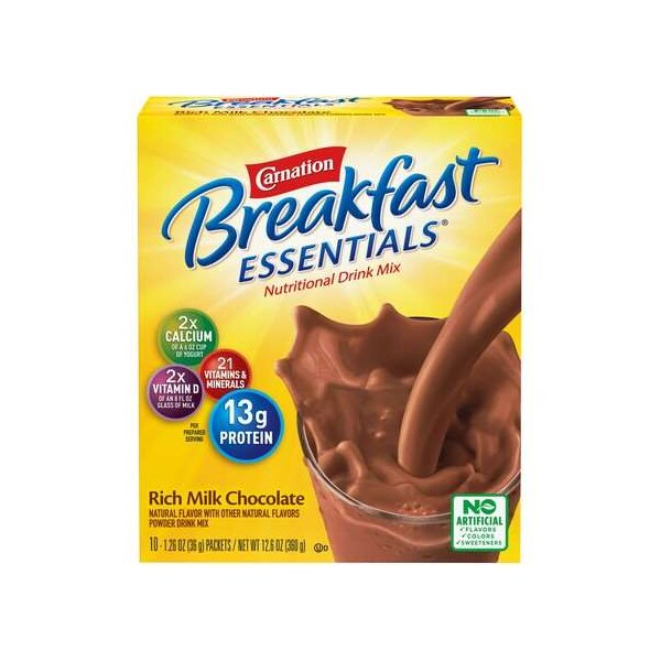 Carnation Nestle Carnation Chocolate Breakfast Essentials Drink Mix 12.6oz., PK6 - 10050000530325
