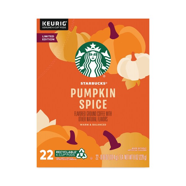 Starbucks Pumpkin Spice Coffee, K-Cups, PK88, 88PK - 12412028