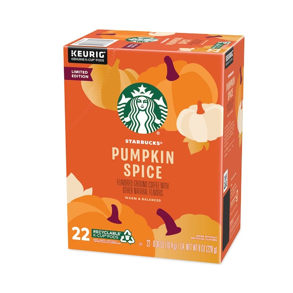Starbucks Pumpkin Spice Coffee, K-Cups, PK88, 88PK - 12412028
