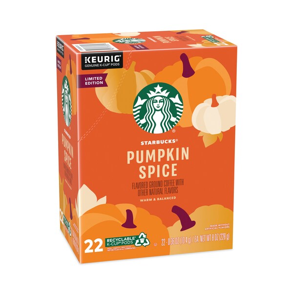 Starbucks Pumpkin Spice Coffee, K-Cups, PK88, 88PK - 12412028