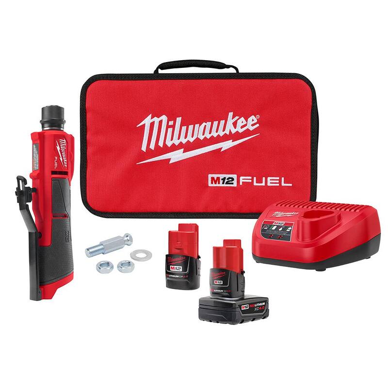 Kit de pulidora de neumáticos de baja velocidad Milwaukee M12 FUEL 12V de iones de litio sin escobillas con batería de 4.0 Ah y 2.0 Ah y mochila - 2409-22