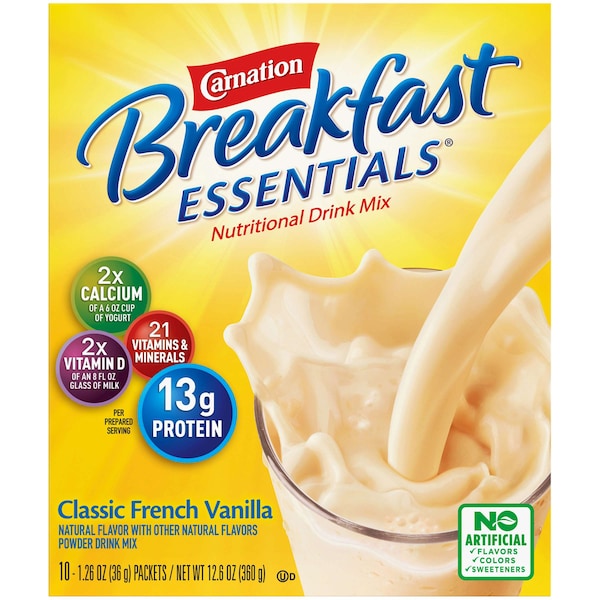 Carnation Carnation French Vanilla Breakfast Essentials Drink Mix 12.6 oz., PK6 - 10050000530622