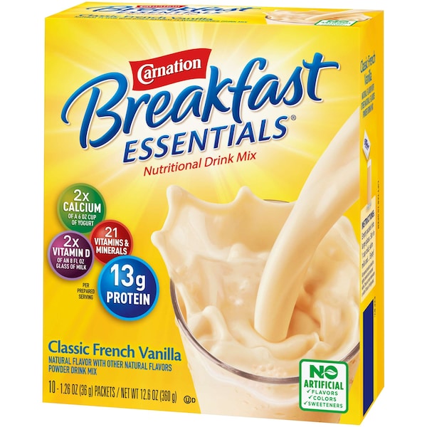 Carnation Carnation French Vanilla Breakfast Essentials Drink Mix 12.6 oz., PK6 - 10050000530622