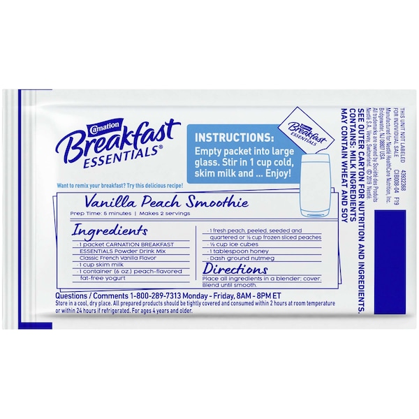 Carnation Carnation French Vanilla Breakfast Essentials Drink Mix 12.6 oz., PK6 - 10050000530622