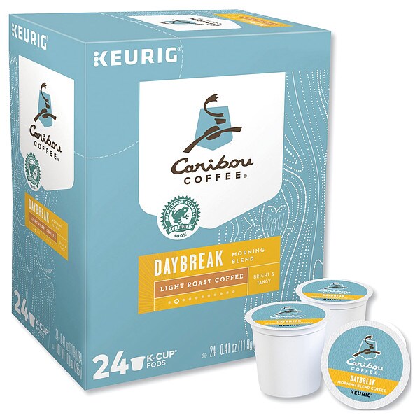 Caribou Coffee Coffee, Daybreak Morning Blend, Pod, Caffeinated, Ground, 2.46 lb, 96 PK - 6994