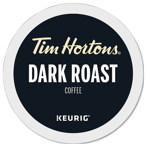 Tim Hortons Coffee, Dark Roast, Pod, Caffeinated, Ground, 8.88 oz, 24 PK - 1279