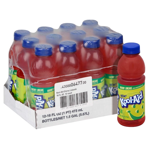 Kool-Aid Beverage Cherry Limeade Ready To Drink 16 fl. oz., PK12 - 10043000064778