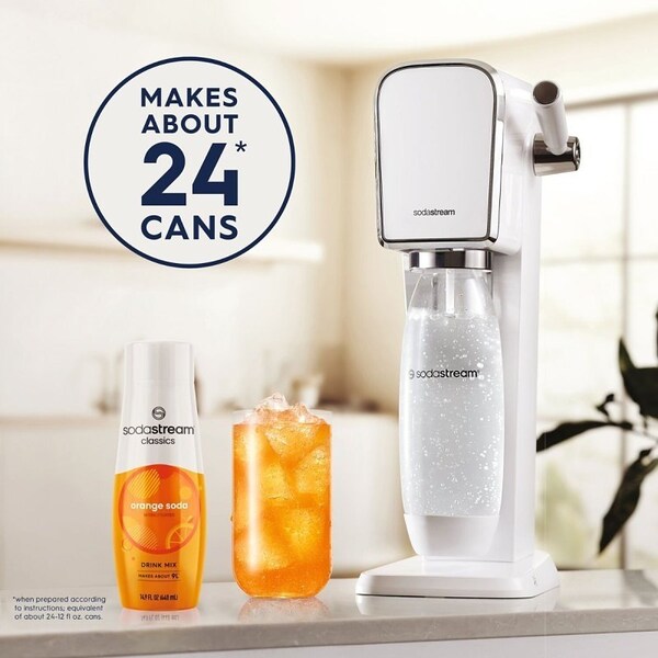 Sodastream Classics Soda Drink Mix, Water, Orange, 14.9 fl-oz Bottle - 1424224012