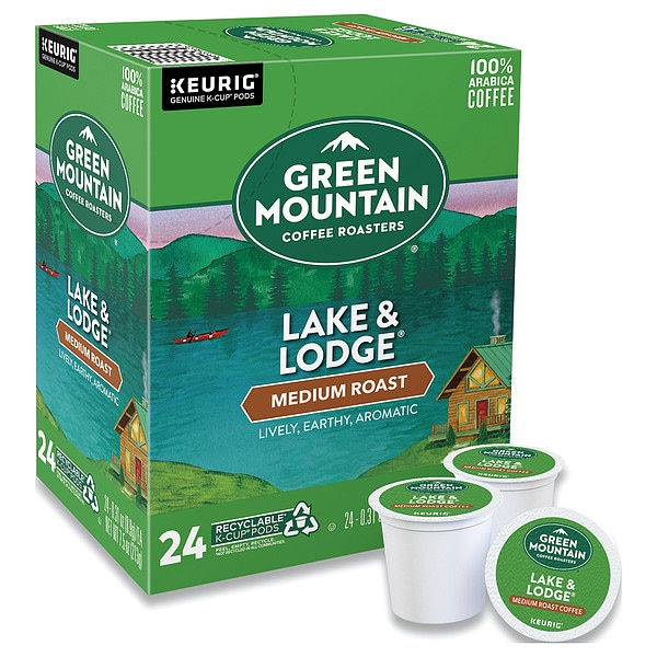 Green Mountain Coffee Coffee, Lake & Lodge®, Pod, Caffeinated, Ground, 7.44 oz, 24 PK - 6523