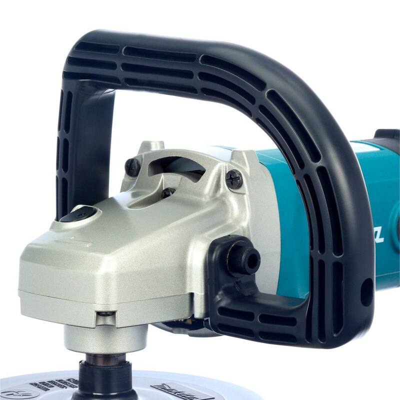 Lijadora/pulidora con cable de velocidad variable de 10 amperes y 7 pulgadas con respaldo y mango lateral con almohadilla para compuestos de 7 pulgadas - 9227C-192629-7