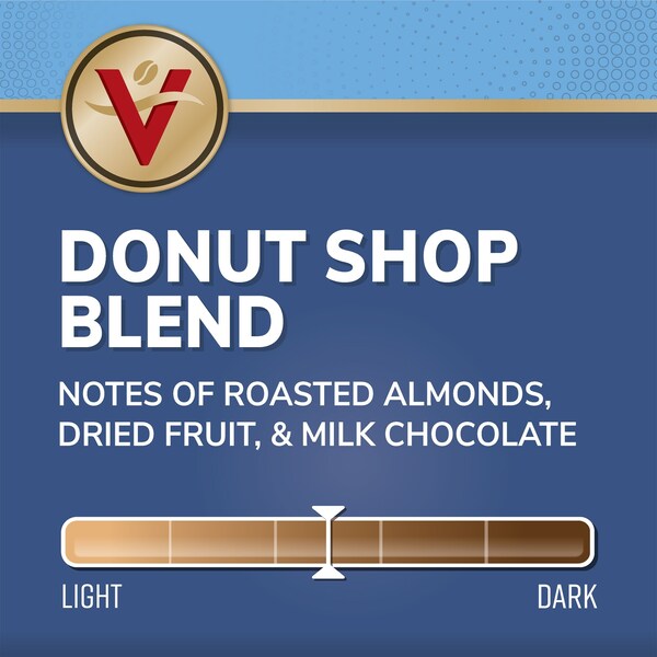 Victor Allen Donut Shop Blend, Medium Roast, Single Serve Coffee Pods for K-Cup Brewers, 32PK - FG018405