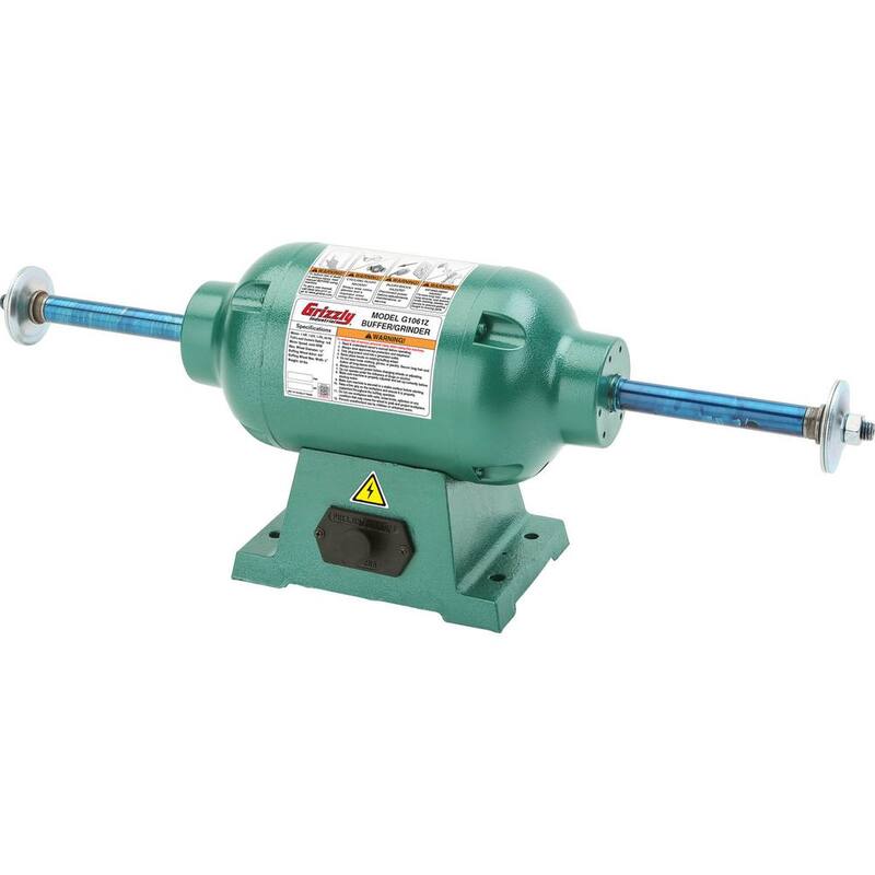 Sistema de pulido de Grizzly Industrial de 14 amperios, cableado de 1 HP, 115 voltios, monofásico, 1725 RPM - G1061Z