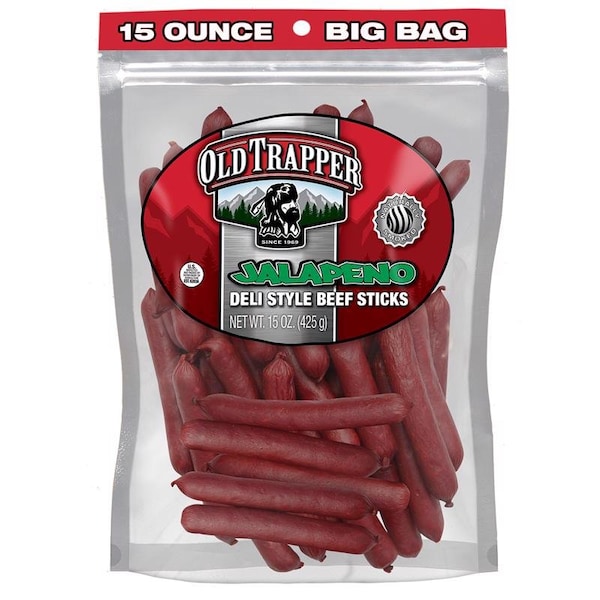 Old Trapper Old Trapper Jalapeno Beef Deli Sticks 15 oz Bagged - 33215T