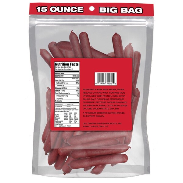 Old Trapper Old Trapper Jalapeno Beef Deli Sticks 15 oz Bagged - 33215T