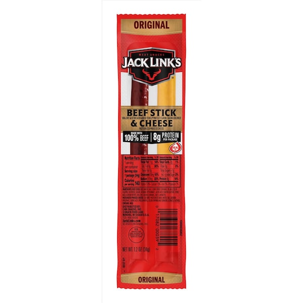Jack Links Jack Link's All American Beef and Cheese Snack 1.2 oz Pegged - 10000015290