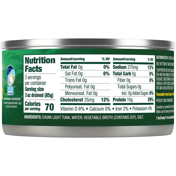 Chicken Of The Sea Chicken Of The Sea Chunk Light Tuna In Water Kosher 12 oz. Can, PK24 - 10048000011647