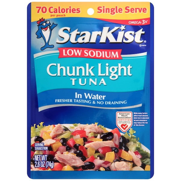 Starkist Tuna Low Sodium Lite Chunk Water 2.6 oz., PK24 - 505270