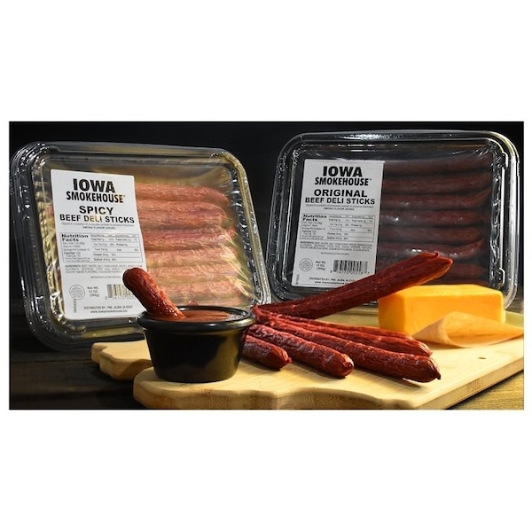 Iowa Smokehouse Beef Deli Stick, Spicy, 13 oz, Pack - IS-BDS