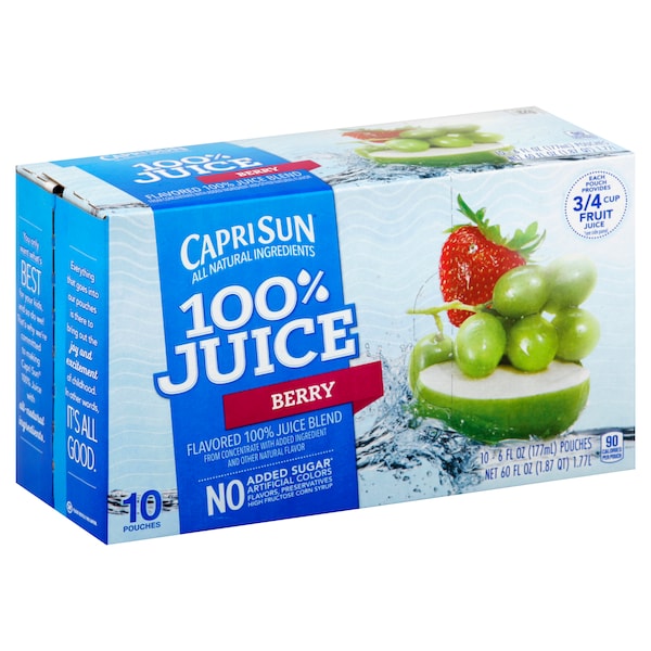Capri Sun Capri Sun Beverage 100% Berry 60 fl. oz., PK4 - 00087684004159