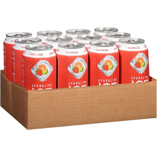 Sparkling Ice Sparkling Ice +Caffeine Strawberry Citrus Sparkling Water 16 oz., PK12 - FG00139
