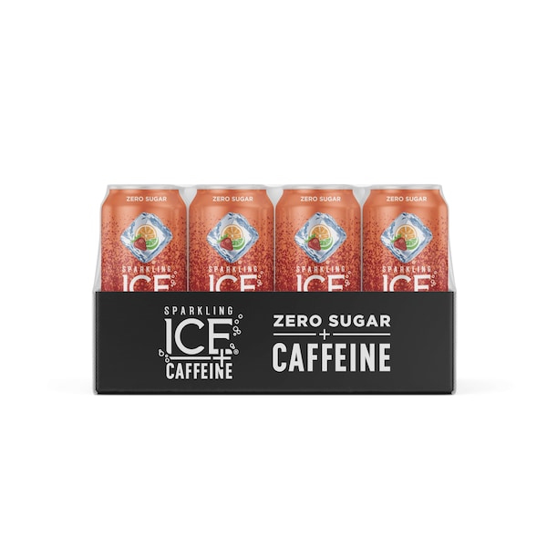 Sparkling Ice Sparkling Ice +Caffeine Strawberry Citrus Sparkling Water 16 oz., PK12 - FG00139