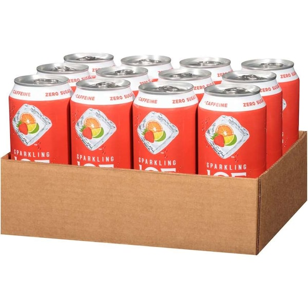 Sparkling Ice Sparkling Ice +Caffeine Strawberry Citrus Sparkling Water 16 oz., PK12 - FG00139