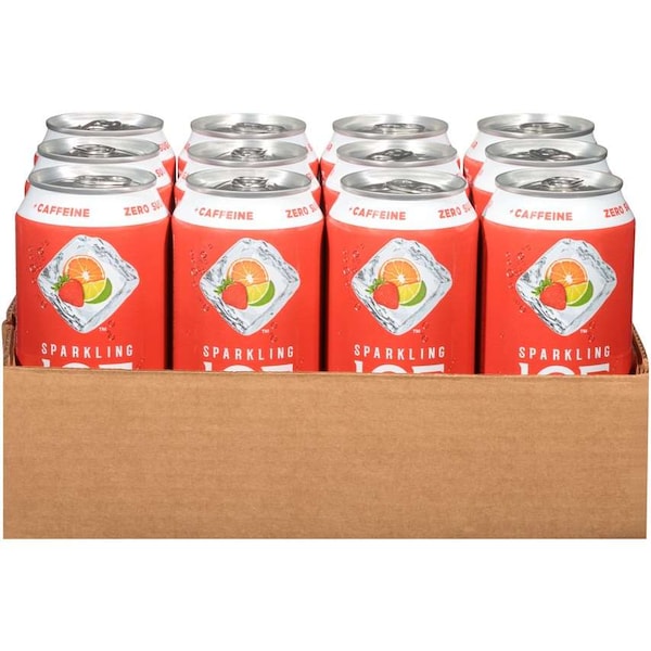 Sparkling Ice Sparkling Ice +Caffeine Strawberry Citrus Sparkling Water 16 oz., PK12 - FG00139