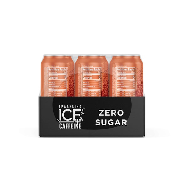 Sparkling Ice Sparkling Ice +Caffeine Strawberry Citrus Sparkling Water 16 oz., PK12 - FG00139