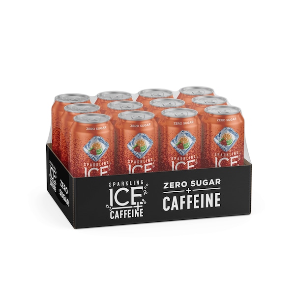 Sparkling Ice Sparkling Ice +Caffeine Strawberry Citrus Sparkling Water 16 oz., PK12 - FG00139