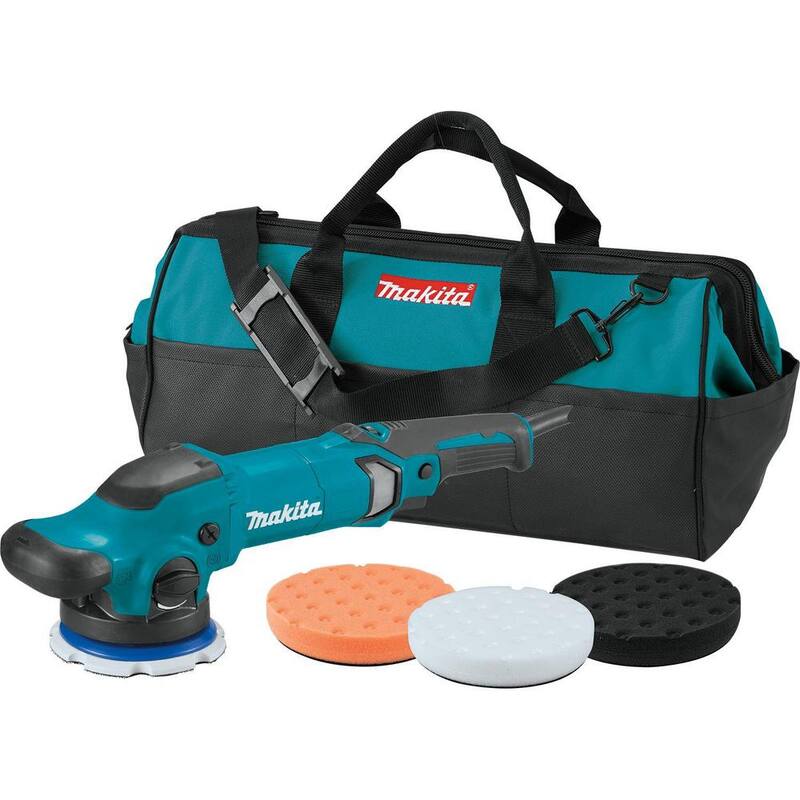 Pulidora orbital aleatoria de doble acción de 5 pulgadas con almohadillas de espuma y bolsa - PO5000CX2