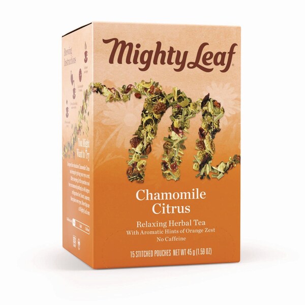 Mighty Leaf Tea Whole Leaf Tea Pouches, Chamomile Citrus, PK15 - 510136