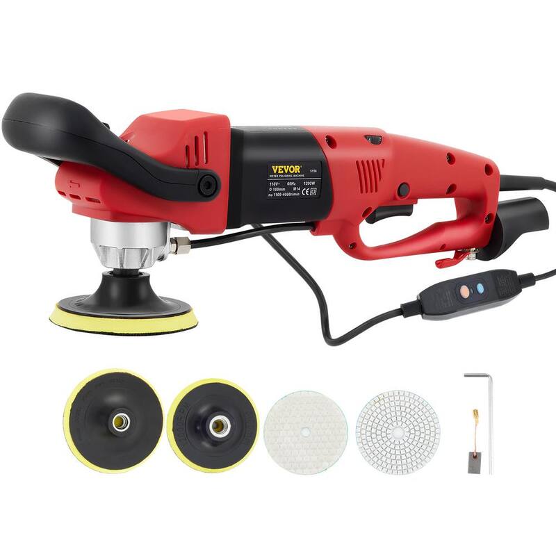 Pulidora húmeda y amoladora de velocidad variable de 4 a 5 pulgadas. Máquina pulidora de almohadillas de pulido y pulido con cable de 78.7 pulgadas - SSPGJXZSM110VMK70V1-0823