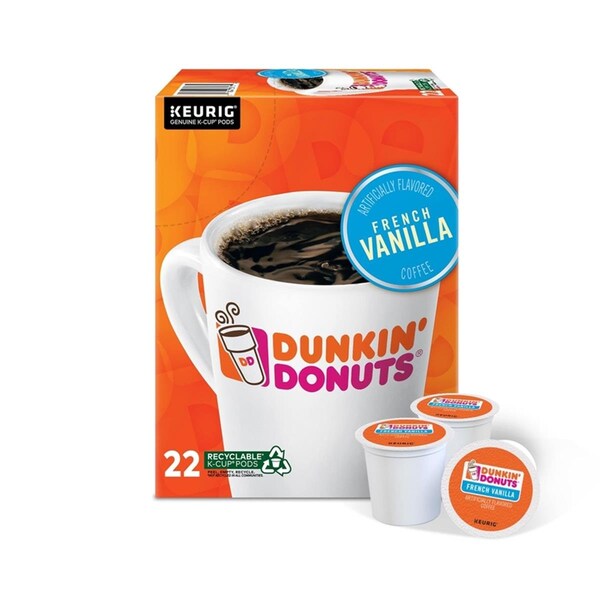 Keurig Dunkin Donuts French Vanilla Coffee K-Cups, 22PK - KE7870