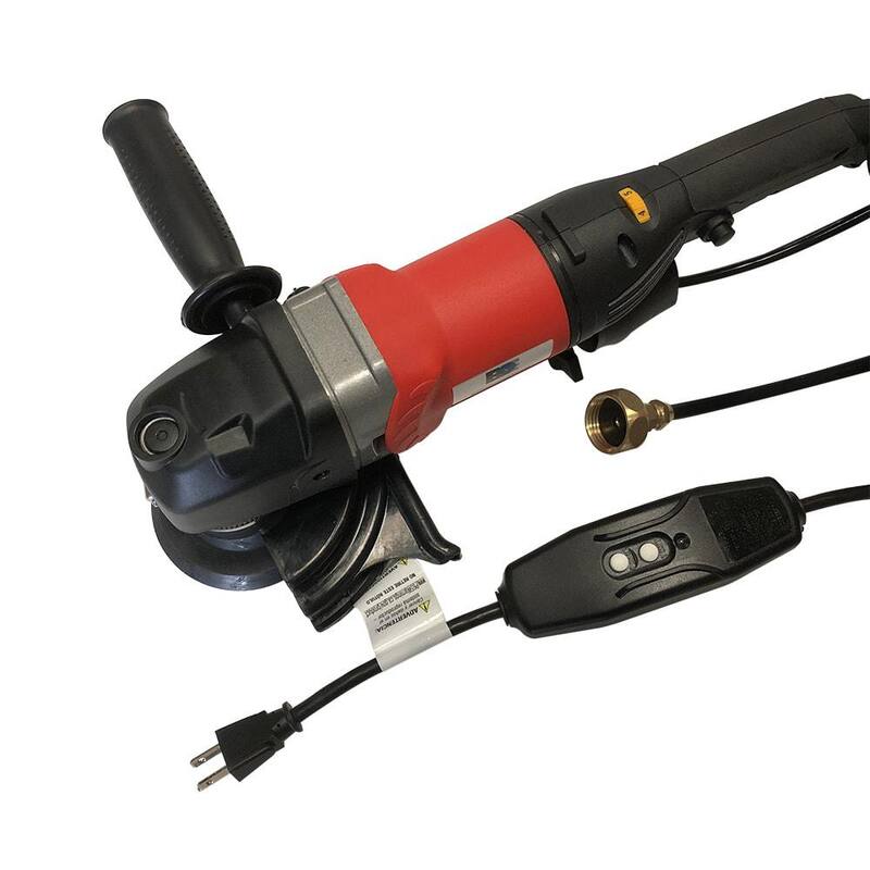 Pulidora húmeda de velocidad variable de 5 pulgadas con cable de 7 amperios más discos húmedos #50 a #3000 y soporte de goma - VSP050WS57SETR