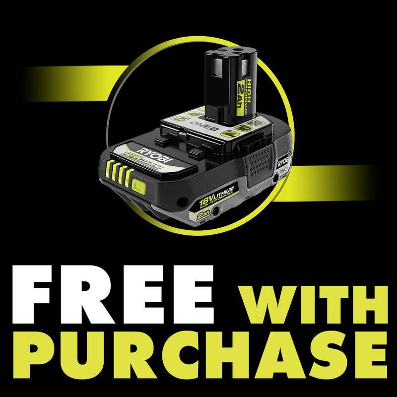 RYOBI ONE+ 18V pulidor/lija inalámbrico de 3 pulgadas con velocidad variable y batería de alto rendimiento de 2.0 Ah de iones de litio - PBF102B-PBP003