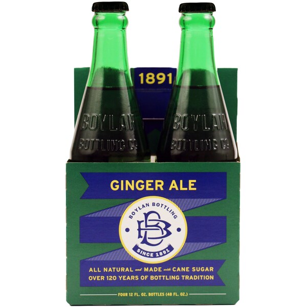 Boylan Bottling Boylan Bottling Ginger Ale Soda 12 fl. oz. Bottle, PK24 - 00760712051003