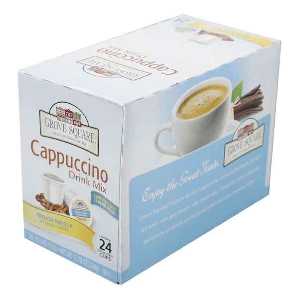 Grove Square French Vanilla Cappuccino Single Service Brewing Cup, PK96 - 12G088F4652